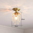 GobekUsa Gold Crystal Round Ceiling Chandelier for Living Room LED Light Fixtures