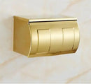 GobekUsa Gold Brass Bath Hardware Set: Towel Rack, Paper Holder, Toilet Brush Holder, Towel Ranger, Hooks
