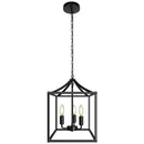 GobekUsa Black Farmhouse Chandelier for Dining Kitchen Living Room E14 Lamp