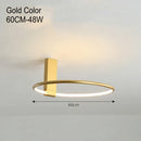 GobekUsa LED Round Ceiling Lamp Scandinavian Design White Black Gold Metal Aluminum