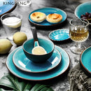 GobekUsa Ice Cracking Glaze Ceramic Tableware Set - Blue Color