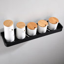 GobekUsa Black Aluminum Bathroom Corner Shelf Wall Mounted Storage Holder