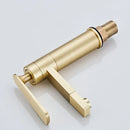 GobekUsa Gold Brass Bathroom Basin Faucet Single Handle Deck Mounted Brushed Gold Tap