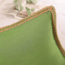 GobekUsa Hemp Rope Edging Lotus Leaf Hug Pillowcase - Medium Cotton Linen Cushion Cover