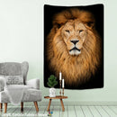 GobekUsa Lion World Tapestry Hanging Cloth Home Decor Fabric Art Wall Hanging