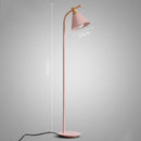 GobekUsa Iron Macaron Floor Lamp: Modern LED Wooden Tall Lamp for Living Room
