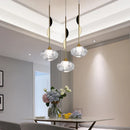 GobekUsa Bubble Crystal Pendant Light: Modern Kitchen Dining Room Hanging Lamp for Home Decor