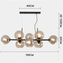 GobekUsa Gray Glass Pendant Lights: Modern Nordic Loft Rustic Chandelier for Kitchen Bar Dining by GobekUsa