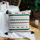 GobekUsa Christmas Decoration Cushion Cover 45x45cm with Handmade Tassels
