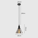 GobekUsa Gray Glass Pendant Light for Bar Stair Dining Room E27 Edison Lamp Lighting
