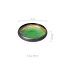 GobekUsa Elegant Ceramic Sushi Plate - Handcrafted Japanese Style