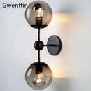 GobekUsa Glass Beans Wall Lamp Sconces LED Light Fixture for Home Deco Bedroom Hallway