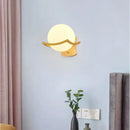 GobekUsa Glass Shade Gold Wall Lamp for Bedroom Loft Design, Up Down Iron LED Wall Lights