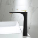 GobekUsa Black & Gold Basin Faucet | Bathroom Sink Tap Hot Cold Mixer Tap