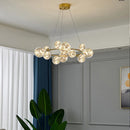 GobekUsa Gold LED Glass Bubble Chandelier for Dining Room and Restaurant