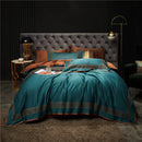 GobekUsa Luxe Egyptian Cotton Bedding Set: Duvet Cover, Bed Sheet, 2 Pillow Sham