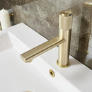 GobekUsa Gold Single Handle Bathroom Faucet Hot Cold Water Mixer Deck Mounted