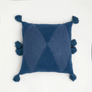 GobekUsa Knitted Tassel Cushion Cover Blue Mustard Yellow Ivory 45cm*45cm Sok Case