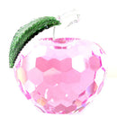 GobekUsa 3D Crystal Yellow Apple Glass Paperweight Figurine Ornaments - Office Desktop Decoration
