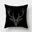 GobekUsa Black White Flocking Pillowcase 45*45cm Fashion Living Room Sofa Cushion