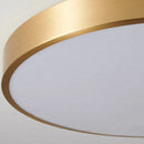 GobekUsa Copper Thin LED Round Ceiling Light for Bedroom, Living Room, and Dining Room