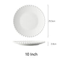 GobekUsa Heart Shaped Pearl Dinner Plate Set - Elegant Porcelain Tableware for Salad, Soup, Steak
