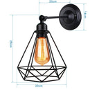 GobekUsa Industrial Loft LED Cage Wall Light Sconce - Modern Home Lighting Fixture
