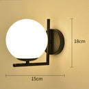 GobekUsa Glass Ball LED Wall Lamp for Corridor Bedroom Living Room Décor