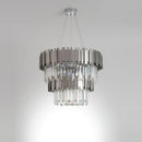 GobekUsa Crystal LED Chandelier Suspension Lighting for Foyer