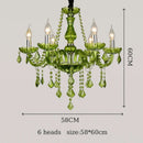 GobekUsa Crystal Chandelier: Glamorous Green Lighting for Wedding Parlor, Bedroom, and More