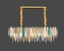 GobekUsa LED Glass Metal Leaf Chandelier: Luxury Postmodern Lighting for Home Decor, Bedroom, Living Room