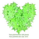 3D Stars Glow Dark Wall Stickers by GobekUsa – Luminous Fluorescent Home Decor