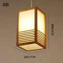 GobekUsa Japanese Bamboo Chandelier Lights for Bedroom Living Room Tea Room Zen Lamps