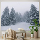 GobekUsa Christmas Snow Forest Tapestry: Bohemian Bedroom Wall Decoration