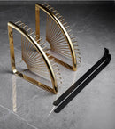 GobekUsa Gold & Black Corner Shelf: Brass Bathroom Shelves for Stylish Storage