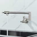 GobekUsa Double Joint Spout Brass Kitchen Faucet, Single Hole Two Handle Swing Arm
