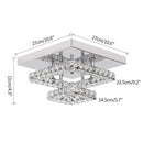 GobekUsa Crystal LED Ceiling Chandelier Modern Lighting Fixture for Home Hotel Decor