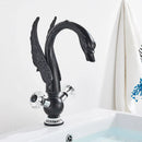 GobekUsa Golden Swan Basin Faucet: Solid Brass, Deck Mount, Dual Handle Mixer Tap