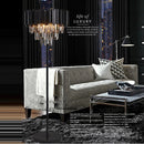 GobekUsa Crystal Marble LED Floor Lamp - Art Deco Golden Black Stainless Steel