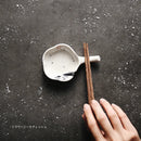 GobekUsa Japanese Style Retro Ceramic Chopsticks Holder Sauce Dish