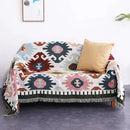 GobekUsa Geometric Tassel Sofa Cover - Bohemian Style Blanket Dust Cover