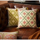 GobekUsa Datura Flowers Print Wool Velvet Mandala Cushion Cover Luxe Pillow Case