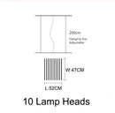 GobekUsa LED Chandelier: Modern Nordic Loft Hanging Light for Living Room, Restaurant, Bar