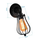 GobekUsa Adjustable Industrial Wall Light Rustic Wire Metal Cage Sconce