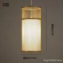 GobekUsa Japanese Bamboo Chandelier Lights for Bedroom Living Room Tea Room Zen Lamps