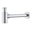 GobekUsa Brass Basin Wast Drain P-trap for Bathroom Sink - Black/Brushed Gold/Chrome