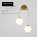 GobekUsa Gold Glass Ball Wall Sconce | Modern Nordic Bedside Lighting for Bedroom