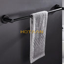 GobekUsa Matte Black Wall Mounted Towel Bar - Modern Bathroom Accessories Holder
