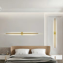 GobekUsa Linear Metal Tubes LED Wall Light Gold for Modern Living Room & Bathroom Mirrors