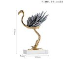 GobekUsa Golden Crane Copper Crystal Handmade Home Decor Craft